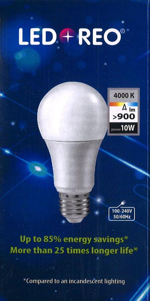 LED крушка 10W E27, 4000K, неутрална светлина