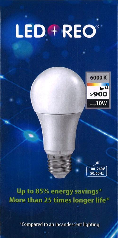 LED крушка 10W E27, 6000K, студена светлина