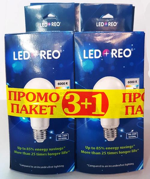 LED крушка 10W E27, студена, Промо пакет 3+1 бр.