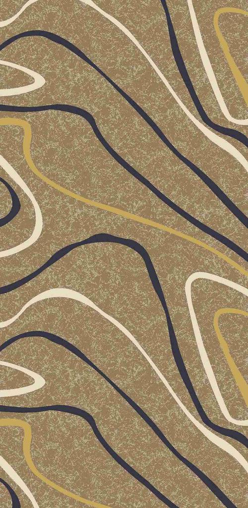 Мокетена пътека Brown floral, кафява 67 см (0824ZE76V1)
