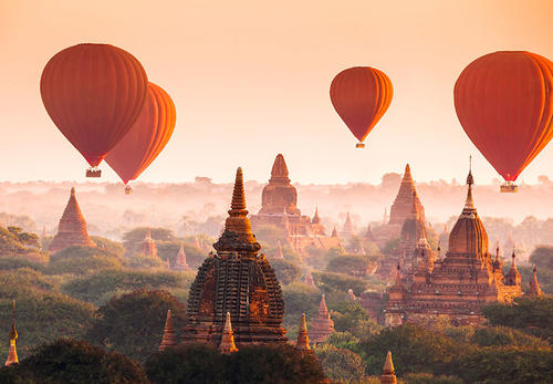 Флиз фототапет Ballons over Bagan 366*254 - 965 ПОСЛЕДЕН БРОЙ